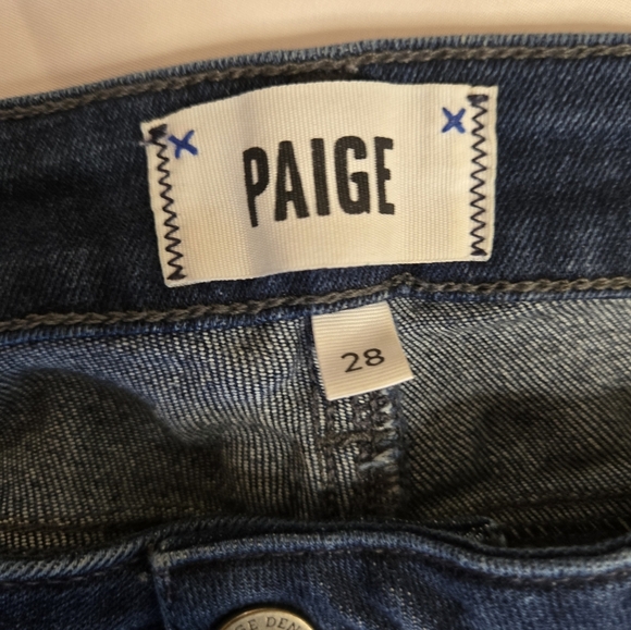 Paige Dark Wash Skinny Jeans Size 28 | Premium Denim | Classic Stretch Fit - Picture 3 of 4